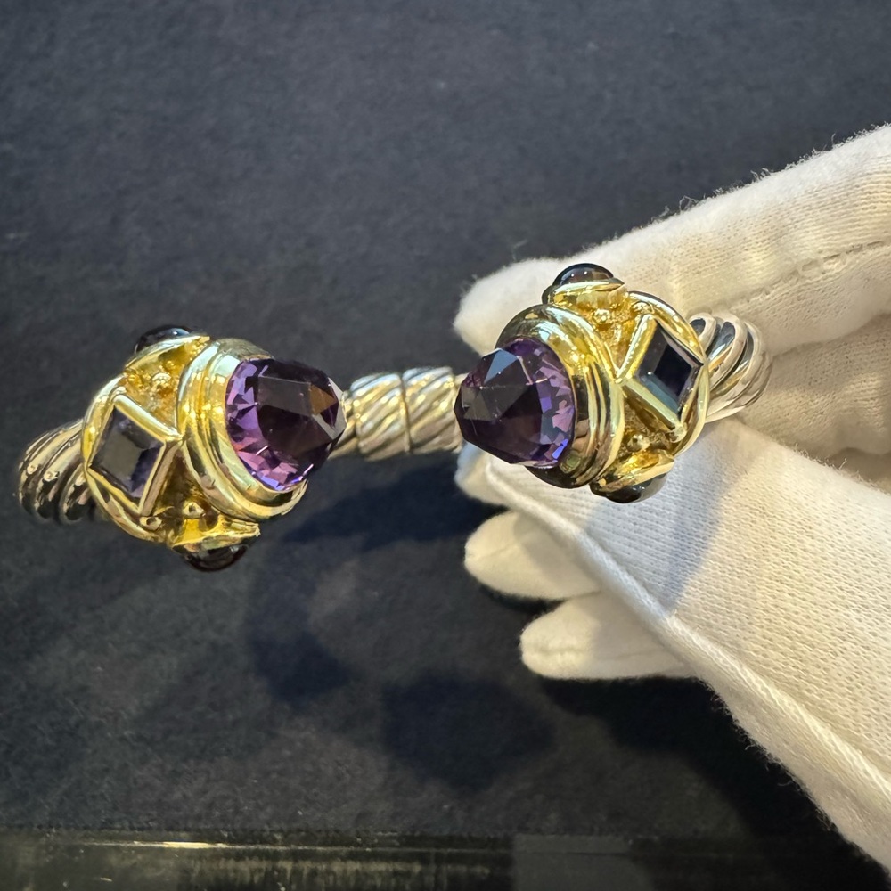 David Yurman Renaissance hinged cable-cuff bracelet.